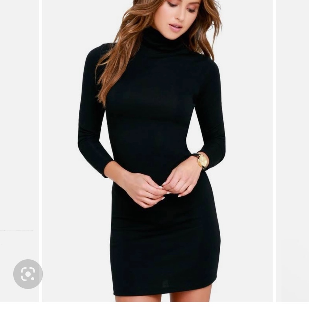 Lulus - Black Long Sleeve Bodycon Dress